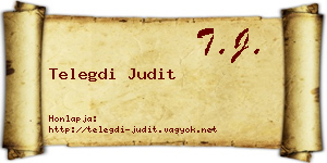 Telegdi Judit névjegykártya